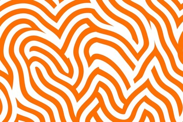 Poster - Decorative abstract design with a geometric orange pattern.