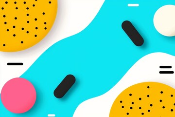 Poster - A contemporary abstract design in 2021's popular colors, featuring a striking geometric pattern suitable for posters, decorative pillows, bedding textiles, fabrics, and interior artwork.