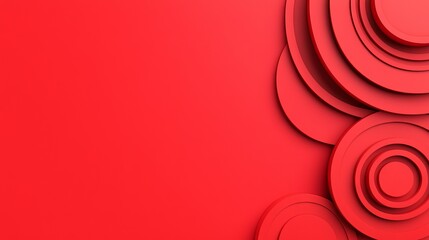 Poster - An abstract, seamless background with a colorful red Japanese circle motif.