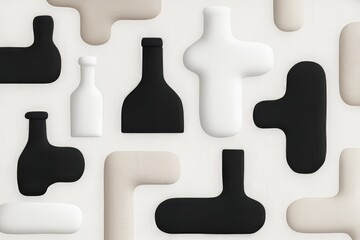 Poster - A modern graphic design with a simple lattice pattern, presented as a seamless 2D illustration background. The abstract geometric ornament is in white and gray.