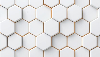 Poster - A seamless geometric pattern in Oriental style featuring a gold hexagon and striped lines, available as a png with a transparent background.