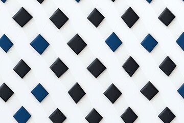 Poster - Abstract black and white seamless background featuring a square grid design.