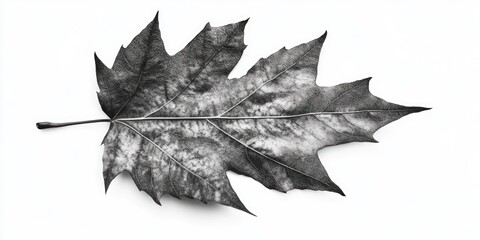 Leaf in Black and White