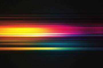 Fototapete - Colorful abstract light streaks creating a vibrant visual display on dark background. Generative AI