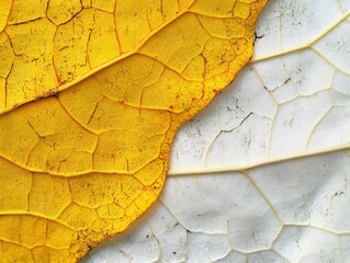 Wall Mural - Yellow Leaf Close Up