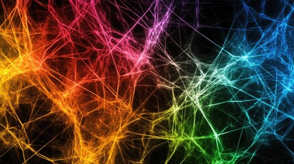Poster - Colorful Abstract Background with Dynamic Light Trails and Patterns