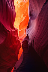 Wall Mural - colorful sandstone background in Antelope canyon in arizona usa - travel concept