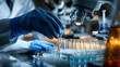 © Martn - health care researcher working medical science laboratory technology experimental scoop chemistry