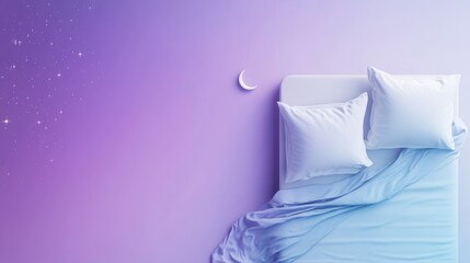 Wall Mural - world sleep day abstract background. featuring calming blues, purples, and whites. highlighting rest