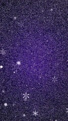 Poster - Violet glittery background with scattered white snowflakes, ideal for winter holidays and Valentine’s Day design, vertical video
