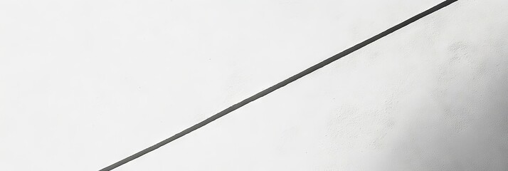 Poster - Abstract White Wall with a Diagonal Black Line Composition