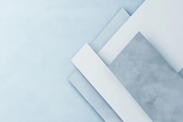 Poster - Abstract Blue and White Geometric Shapes Background