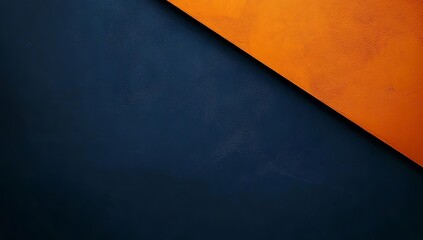 Poster - Abstract Diagonal Composition of Dark Blue and Burnt Orange