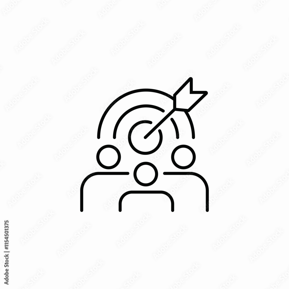 targeting audience icon sign vector Stock Vector | Adobe Stock