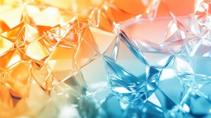 Poster - Intricate colorful abstract 3D shapes create a mesmerizing visual experience with sharp edges and blended hues. Generative AI