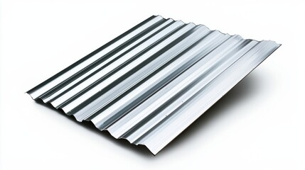 Poster - Sleek Silver Metallic Abstract Geometric Architectural Pattern