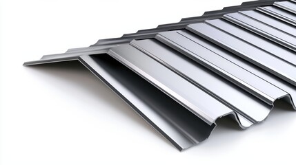 Poster - Metallic Roofing Panels in Minimalist Industrial Design for Home and Commercial Construction