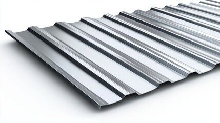 Poster - Corrugated Metal Sheet Textured Abstract Background with Geometric Patterns