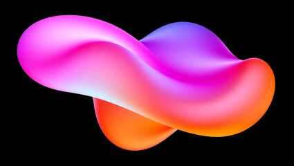 Poster - Abstract Colorful 3D Fluid Shape