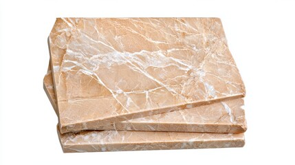 Poster - Textured stone blocks in neutral brown and beige shades minimalistic architectural background with clean simple design