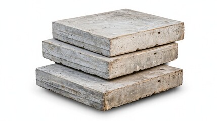 Poster - Stacked Concrete Slabs on Plain Background