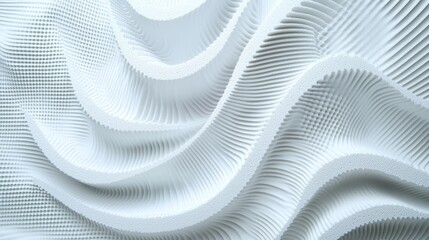 Poster - Serene Abstract Fluid Curves and Flowing Waves of Light and Shadow