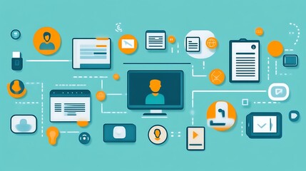 Digital network connection technology.