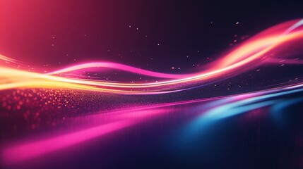 Fototapete - Colorful light streaks create a mesmerizing abstract display at nighttime. Generative AI