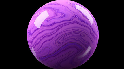 Poster - Abstract Purple Sphere with Swirling Pattern