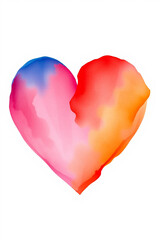 Poster - Abstract Watercolor Heart. Concept of love, passion, and emotion.