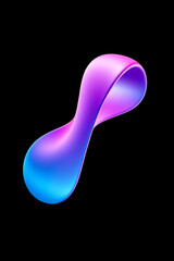 Poster - Abstract Infinity Symbol, Gradient Colors, 3D Render
