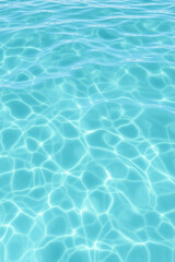 Poster - Clear turquoise water surface texture. Summer vacation concept.