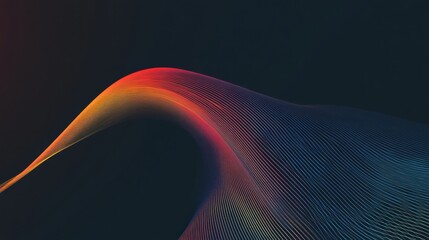 Fototapete - Colorful light streaks create a mesmerizing abstract display across a dark background during a calming evening atmosphere. Generative AI