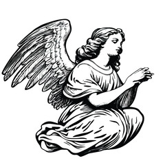Wall Mural - angel clip art, clip art concept