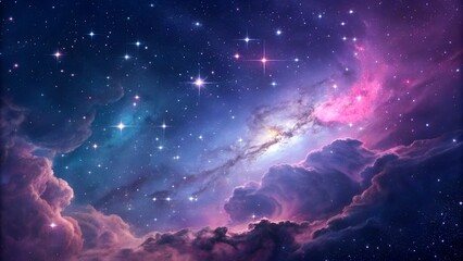 Wall Mural - background with stars