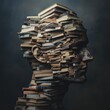 © TheosArtTavern - A man's face is made out of books