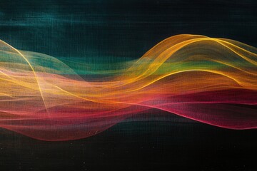Fototapete - Colorful light streaks create a mesmerizing abstract design that captivates with vibrant hues and fluid motion. Generative AI