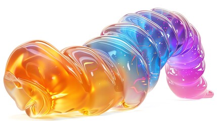 Poster - Abstract colorful swirling liquid form.