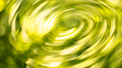 Poster - Swirling patterns of light and color create a vibrant natural effect in green. 