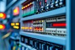© atar - Industrial Control Panel with Electrical Components. Concept of Automation, Technology, and Engineering.