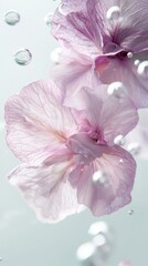 Poster - Delicate swirling purple cabbage leaves underwater environment abstract tranquil viewpoint nature concept