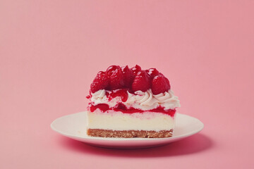 Wall Mural - Raspberry cheesecake generative AI