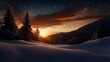 © midah - Majestic Winter Sunset in the Mountains