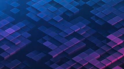 Fototapete - Abstract geometric background with blue and purple tones and squares