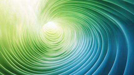 Aufkleber - Abstract Swirling Patterns in Green and Blue Color Tones