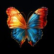 © Kanok - A pair of colorful butterflies fluttering together in the shape of a heart