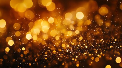 Wall Mural - abstract gold glitter and sparkle bokeh light background creating a dreamy and elegant atmosphere wi