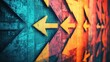 © CLOVER BACKGROUND - Vertical Arrows in Bright Colors on Abstract Background Design
