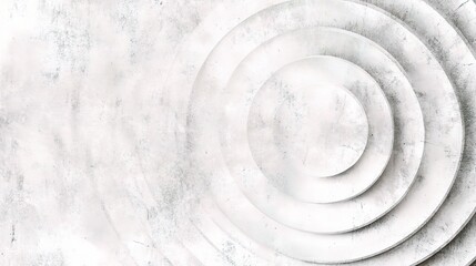 Poster - Abstract White Background with Circular Rings for Creative Design Use