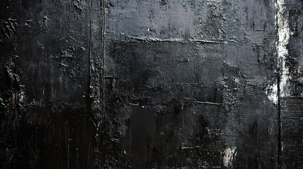 Naklejka na meble Textured Black Grunge Background with Rough Surfaces and Depth
